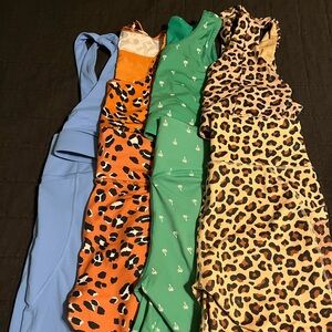 Fabletics Bike Shorts and Bra Set x4